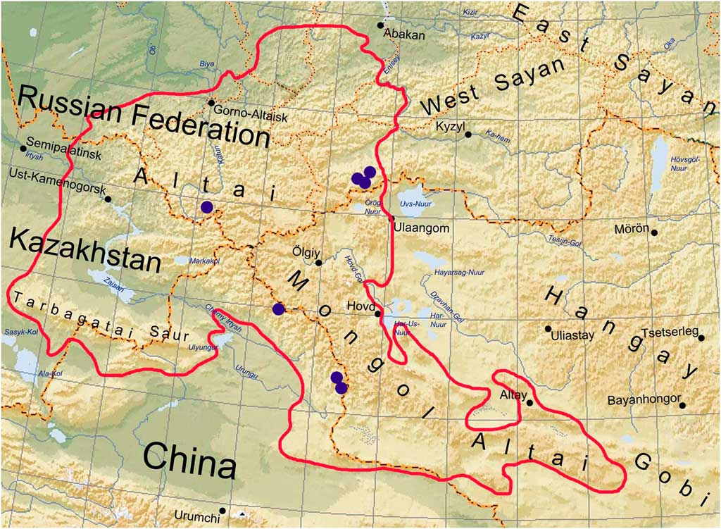 Altai Mountains Map