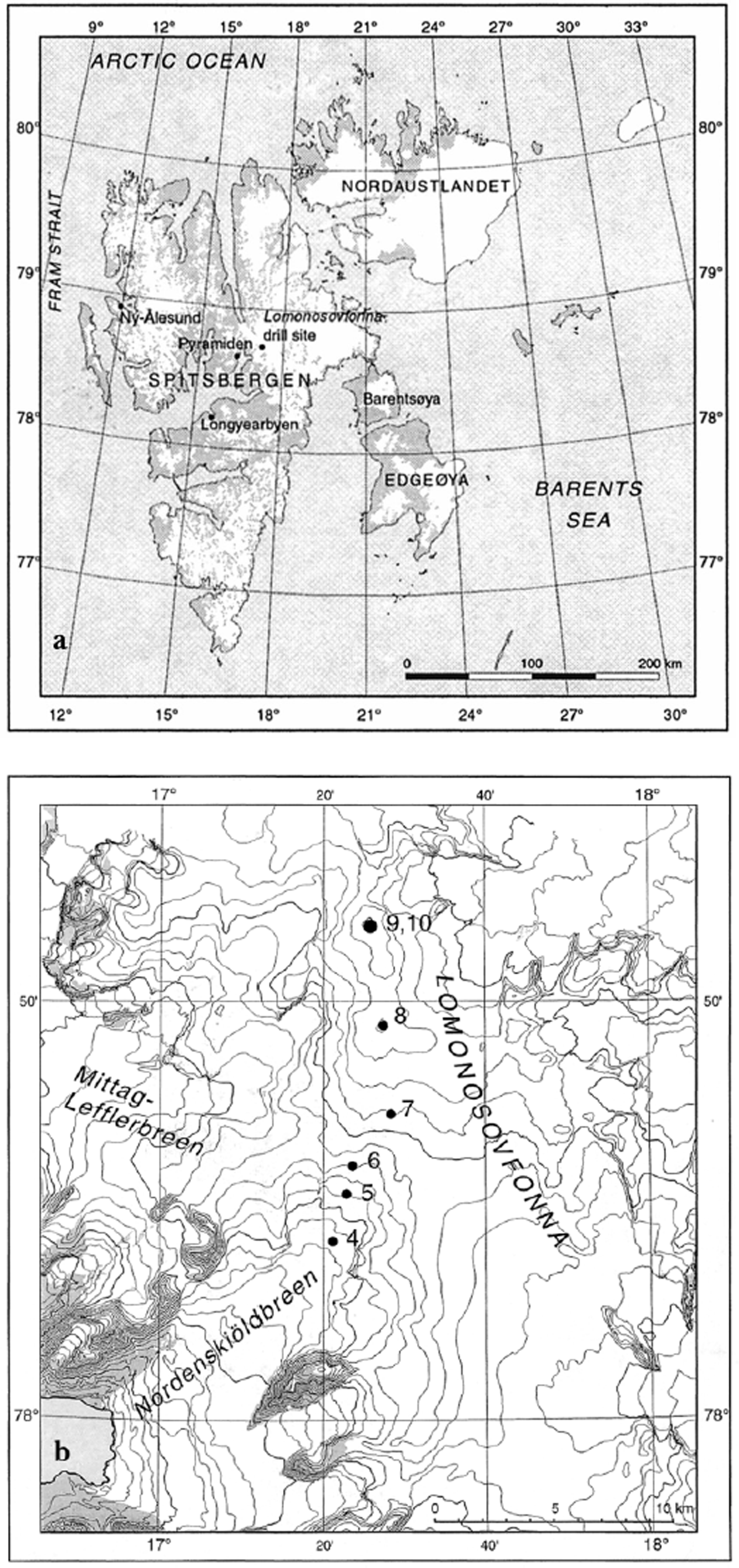 A new ice-core record from Lomonosovfonna, Svalbard: viewing the 1920–97  data in relation to present climate and environmental conditions | Journal  of Glaciology | Cambridge Core