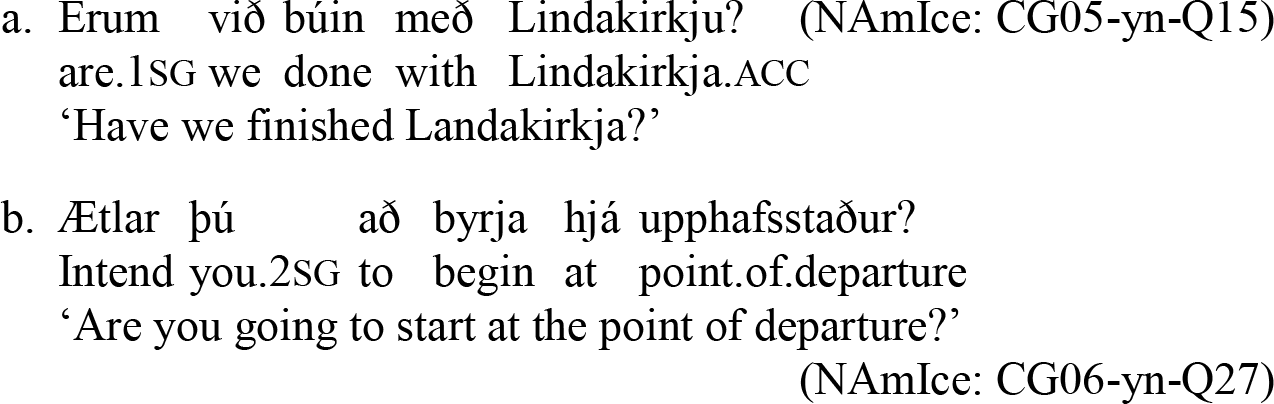 The Intonation Of Polar Questions In North American Heritage Icelandic Journal Of Germanic Linguistics Cambridge Core