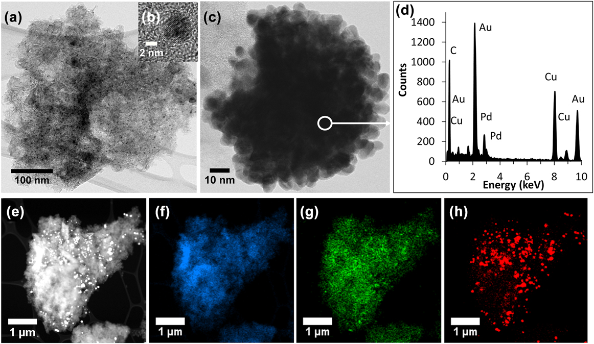 Palladium and gold nanoparticles on carbon supports as highly efficient ...