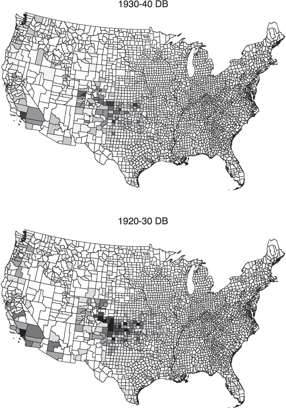 Refugees From Dust And Shrinking Land Tracking The Dust Bowl Migrants   Urn Cambridge.org Id Binary 20181211154242849 0532 S0022050718000591 S0022050718000591 Fig3g 