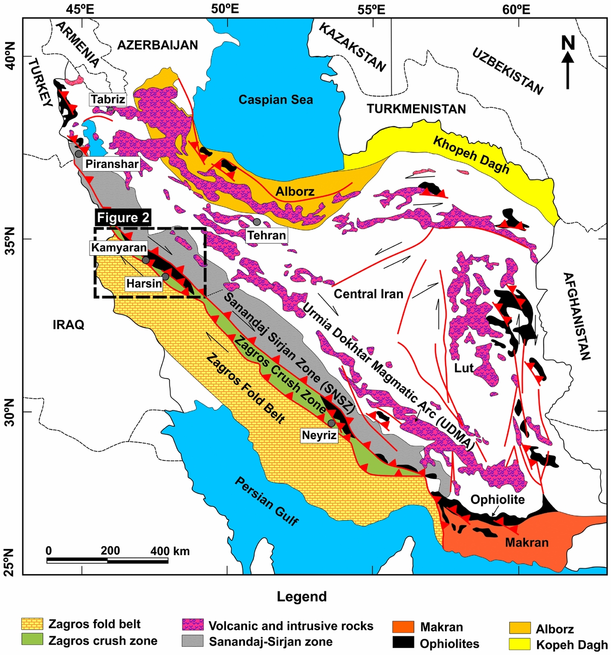 Petrogenesis of the Harsin–Sahneh serpentinized peridotites along the ...