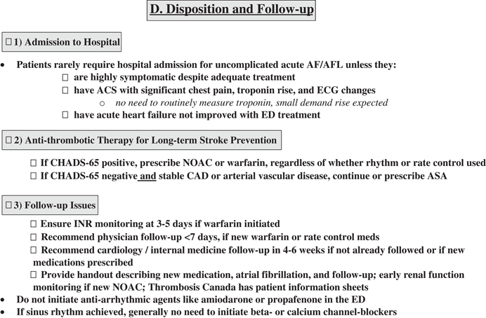 CAEP Acute Atrial Fibrillation/Flutter Best Practices Checklist ...