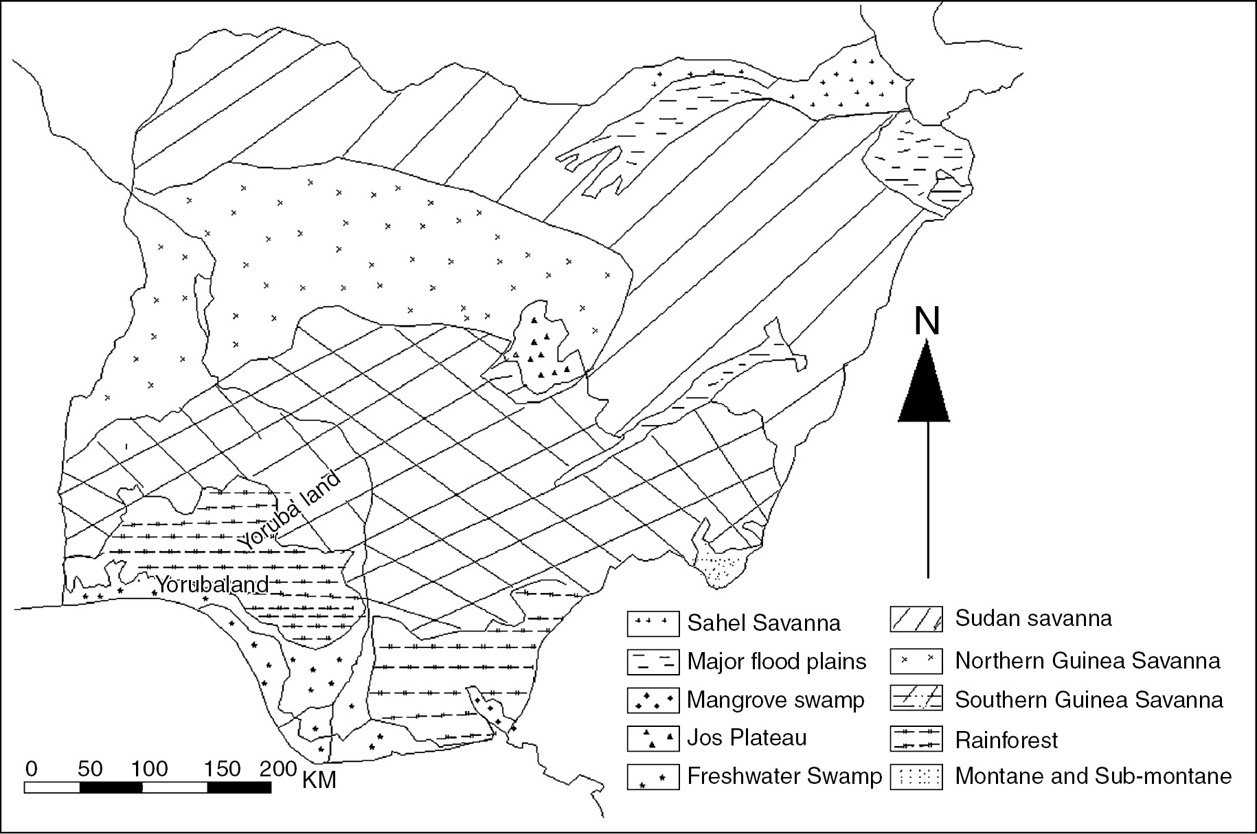 ancient yoruba map