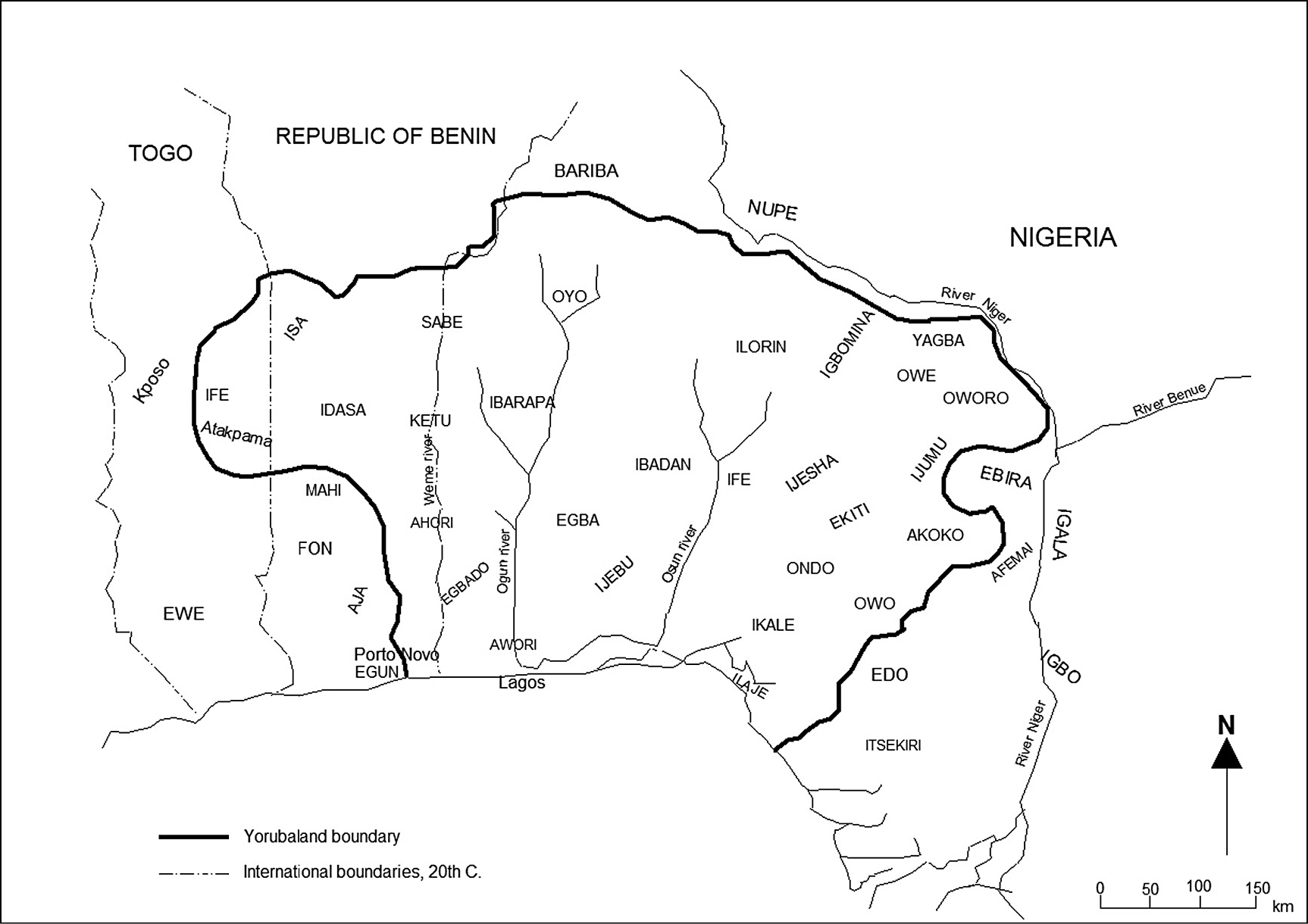 ancient yoruba map