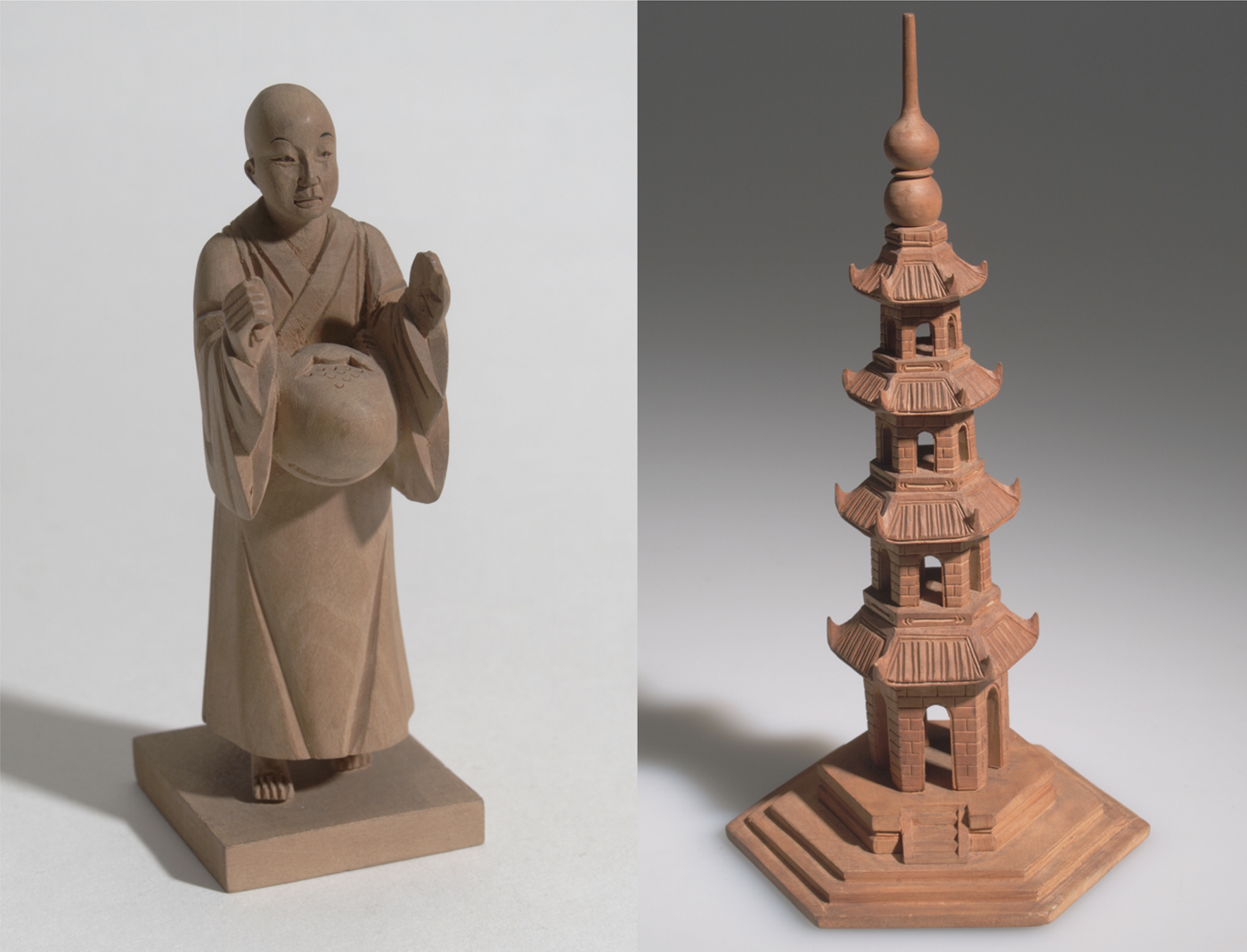 中国陶磁器 | 古染付六角形花鳥文壺 明末 17C | Gallery陽々