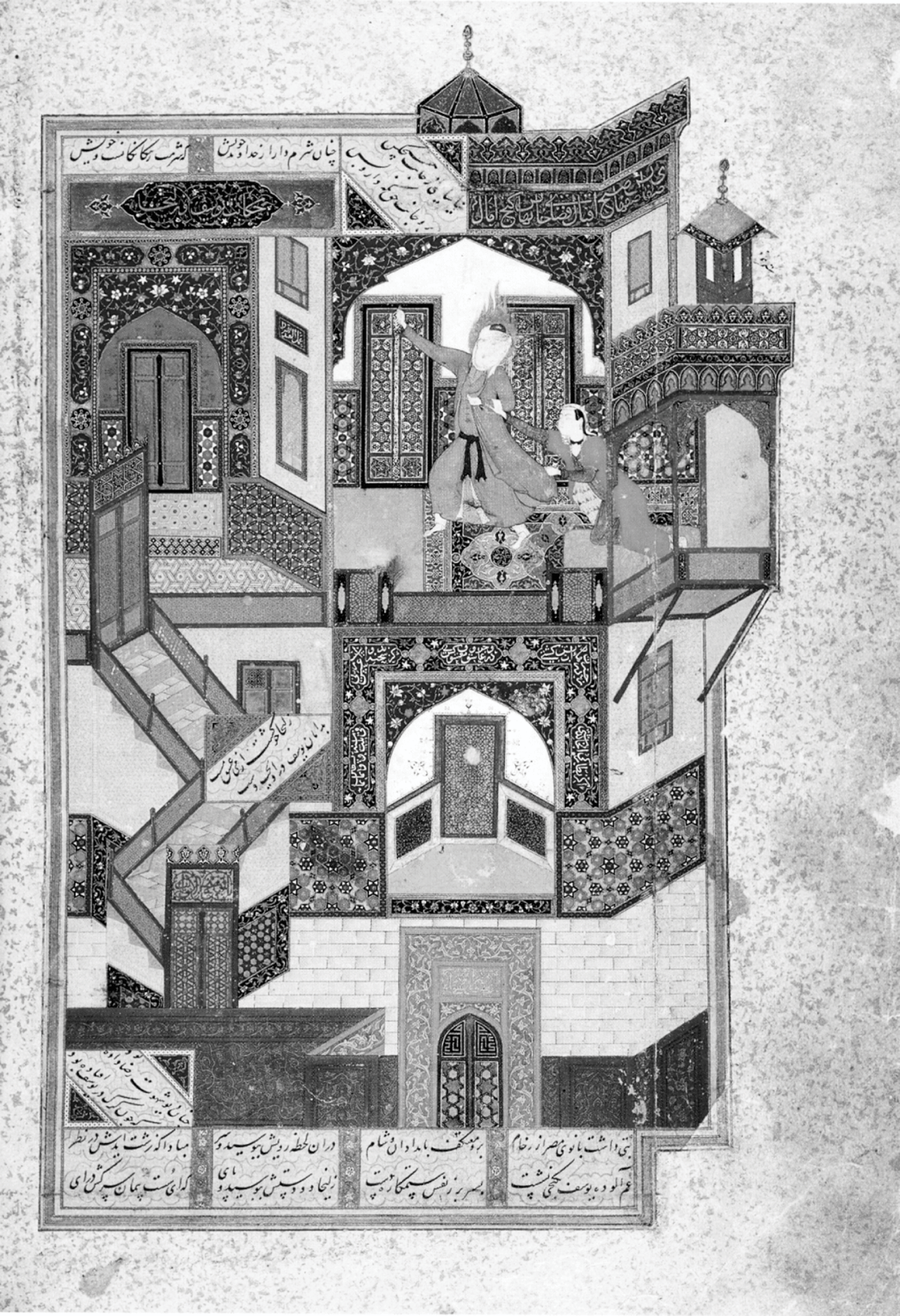 Art print POSTER Architect Michael Graves Standing by an Urn