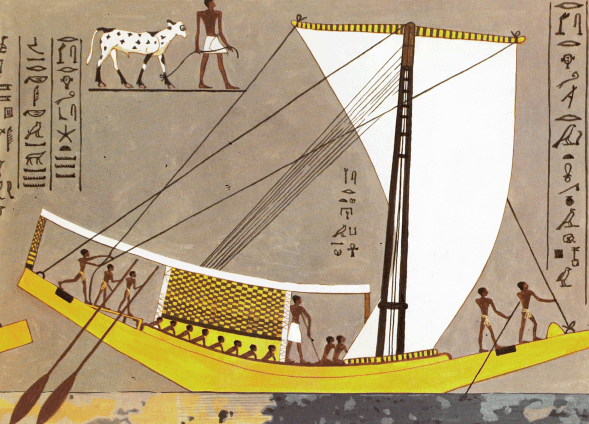 ancient mesopotamian sailboat