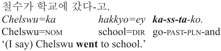 Syntax Semantics Interface Chapter 8 Korean