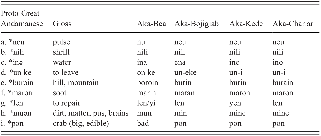 Linguistic Clues To Andamanese Prehistory Understanding The North South Divide Chapter 9 The Language Of Hunter Gatherers