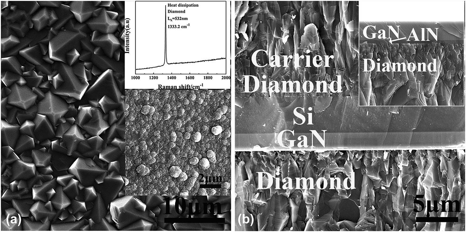 Enhancement of diamond seeding on aluminum nitride dielectric by