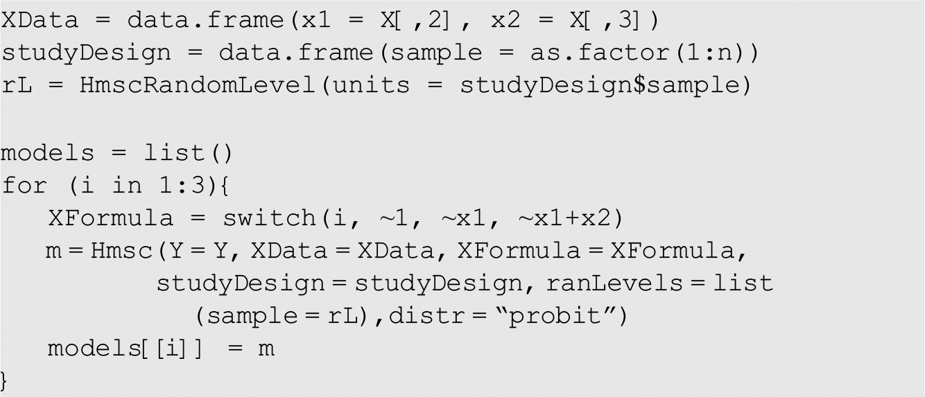 Joint Species Distribution Modelling Chapter 7 Joint Species Distribution Modelling