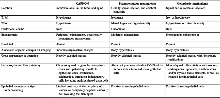 Skull Base Calcifying Pseudoneoplasms of the Neuraxis: Two Case Reports ...