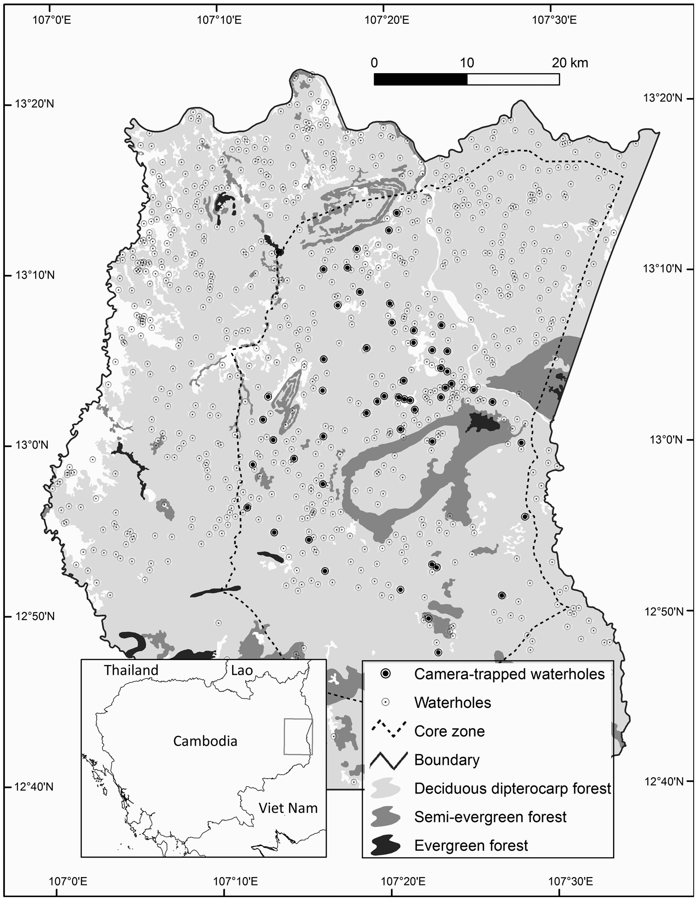 Utilization of waterholes by globally threatened species in deciduous ...