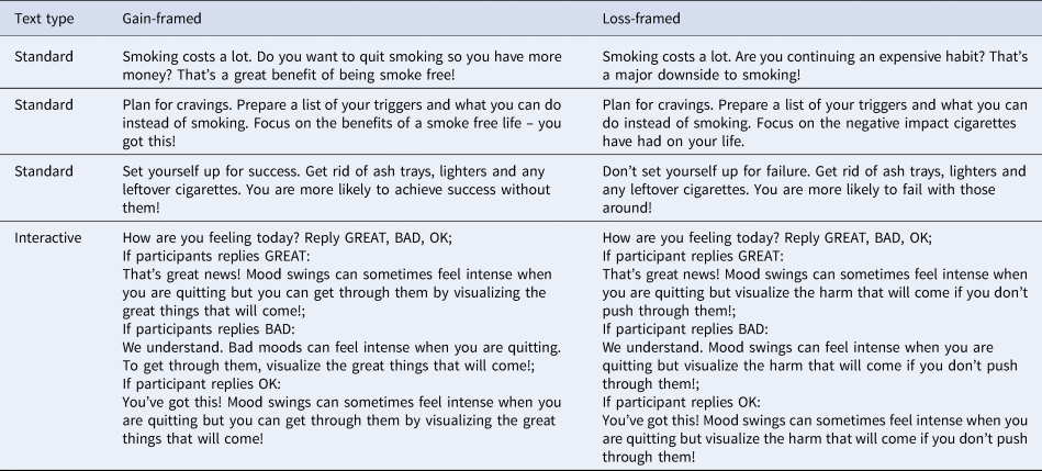 smokefree text messaging program smokefree text messaging program
