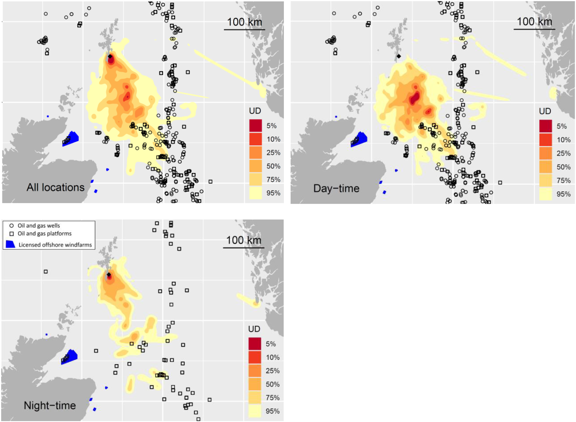 GPS tracking reveals highly consistent use of restricted foraging areas ...