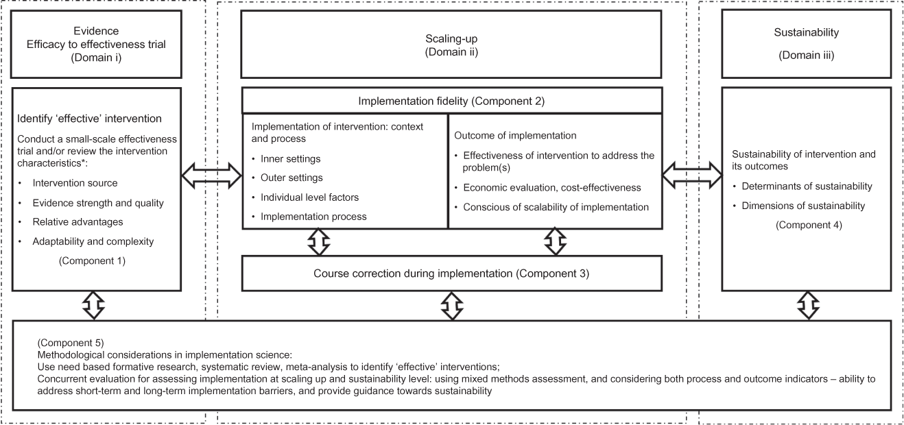 Developing a conceptual framework for implementation science to