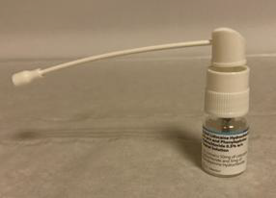 Use of lidocaine with phenylephrine (Cophenylcaine) spray for