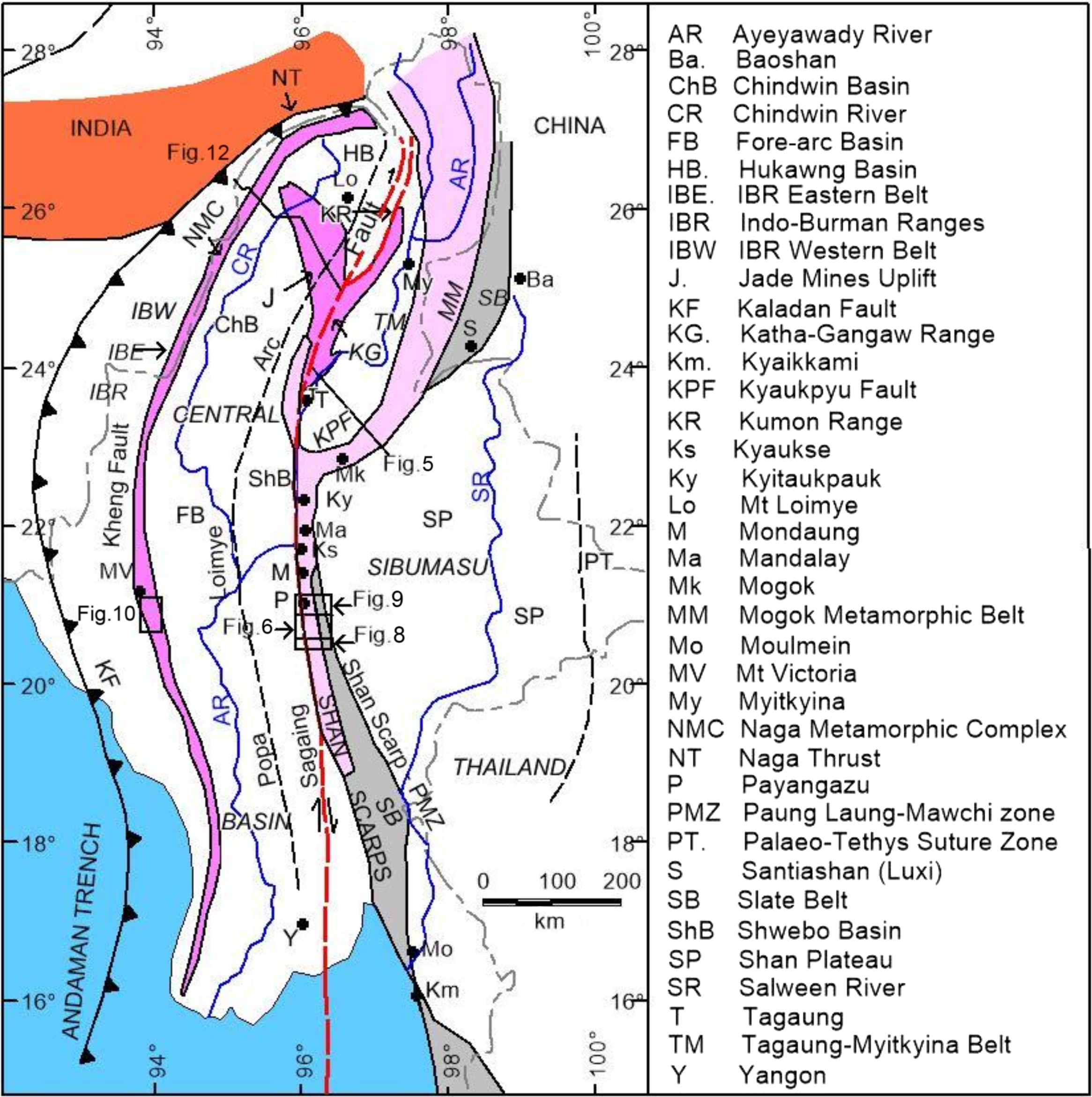 East flank of the Sibumasu block in NW Thailand and Myanmar and its  possible northward continuation into Yunnan: a review and suggested  tectono-stratigraphic interpretation - ScienceDirect