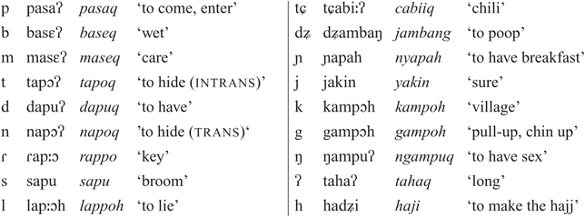 Indonesian Bajau (East Lombok) | Journal of the International Phonetic ...