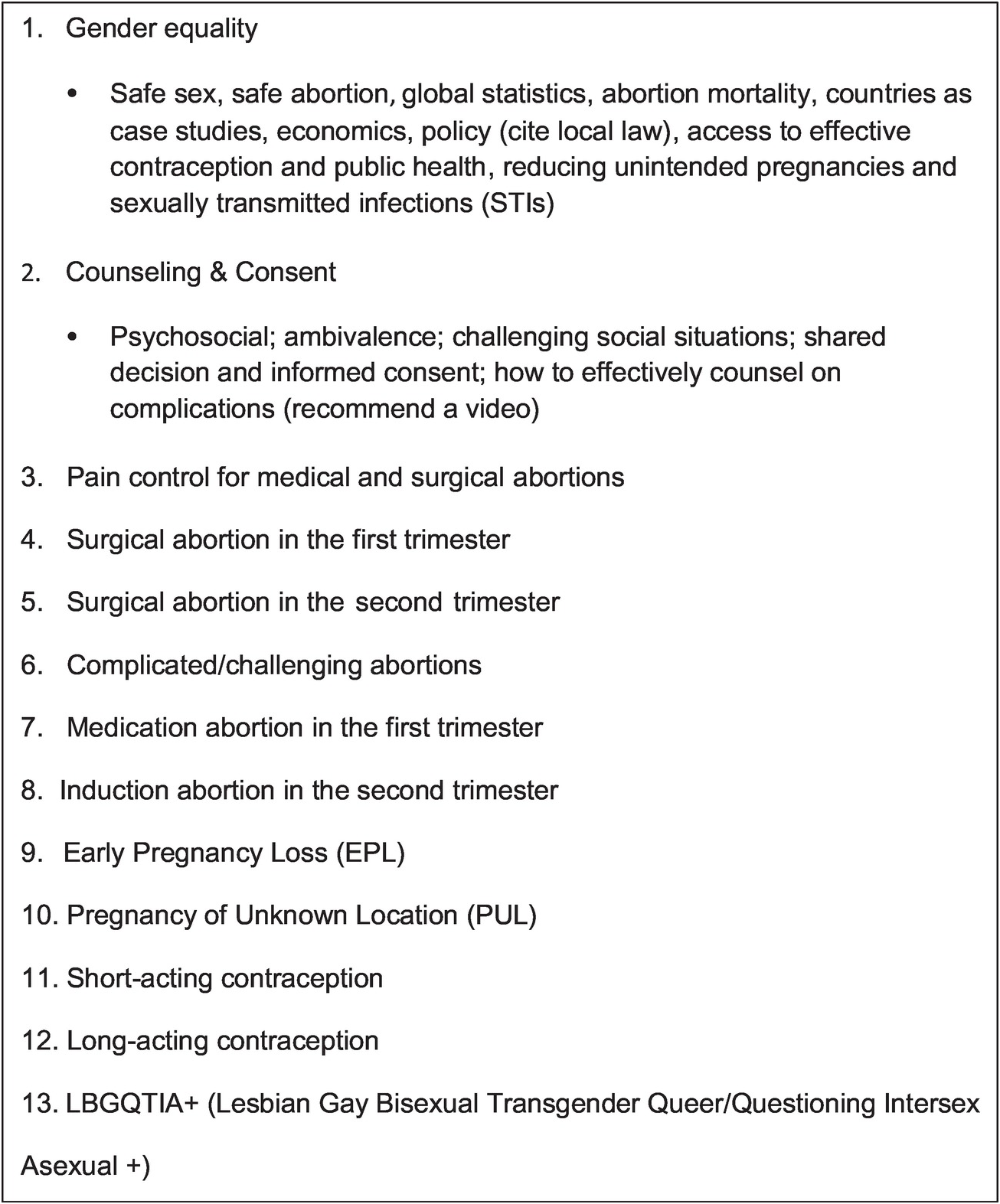 Creating and Implementing a Curriculum for Reproductive and Sexual