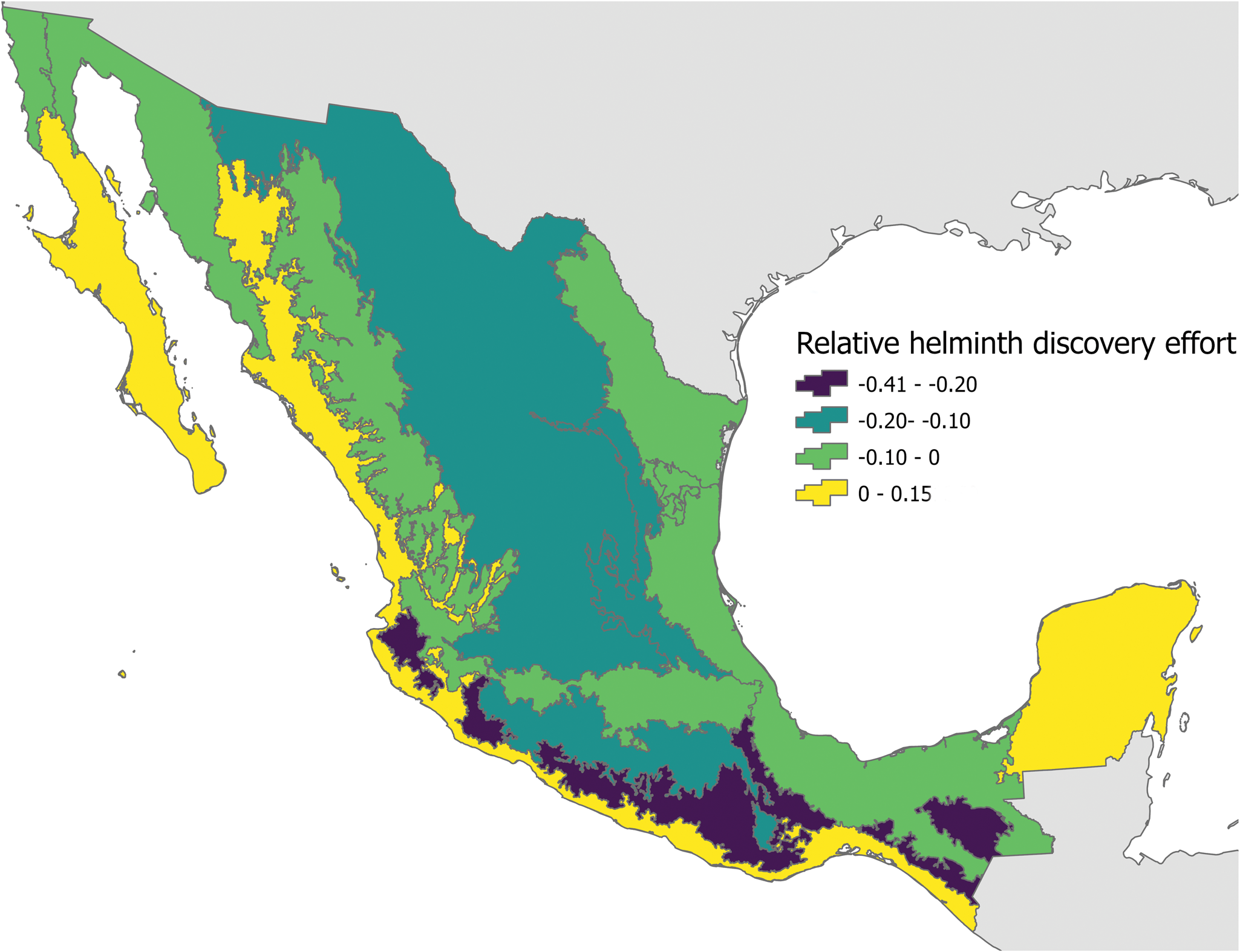 Species richness by biogeographical area and provinces