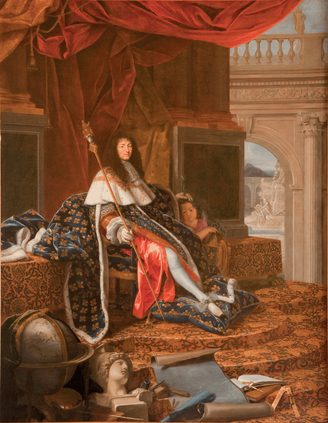 Louis Xiv In Royal Costume, 1701, Detail Tapestry by Hyacinthe Francois  Rigaud - Fine Art America