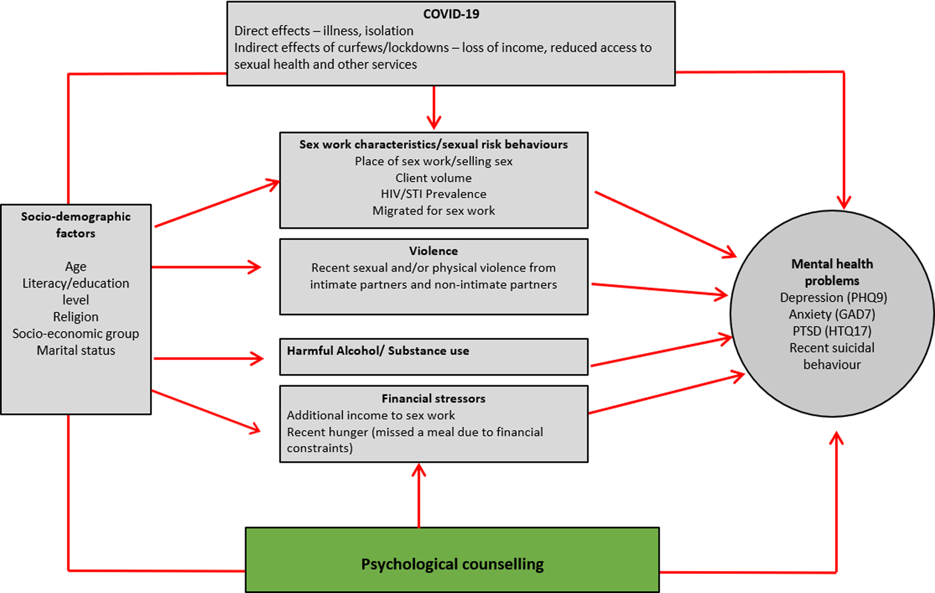 Longitudinal experiences and risk factors for common mental health