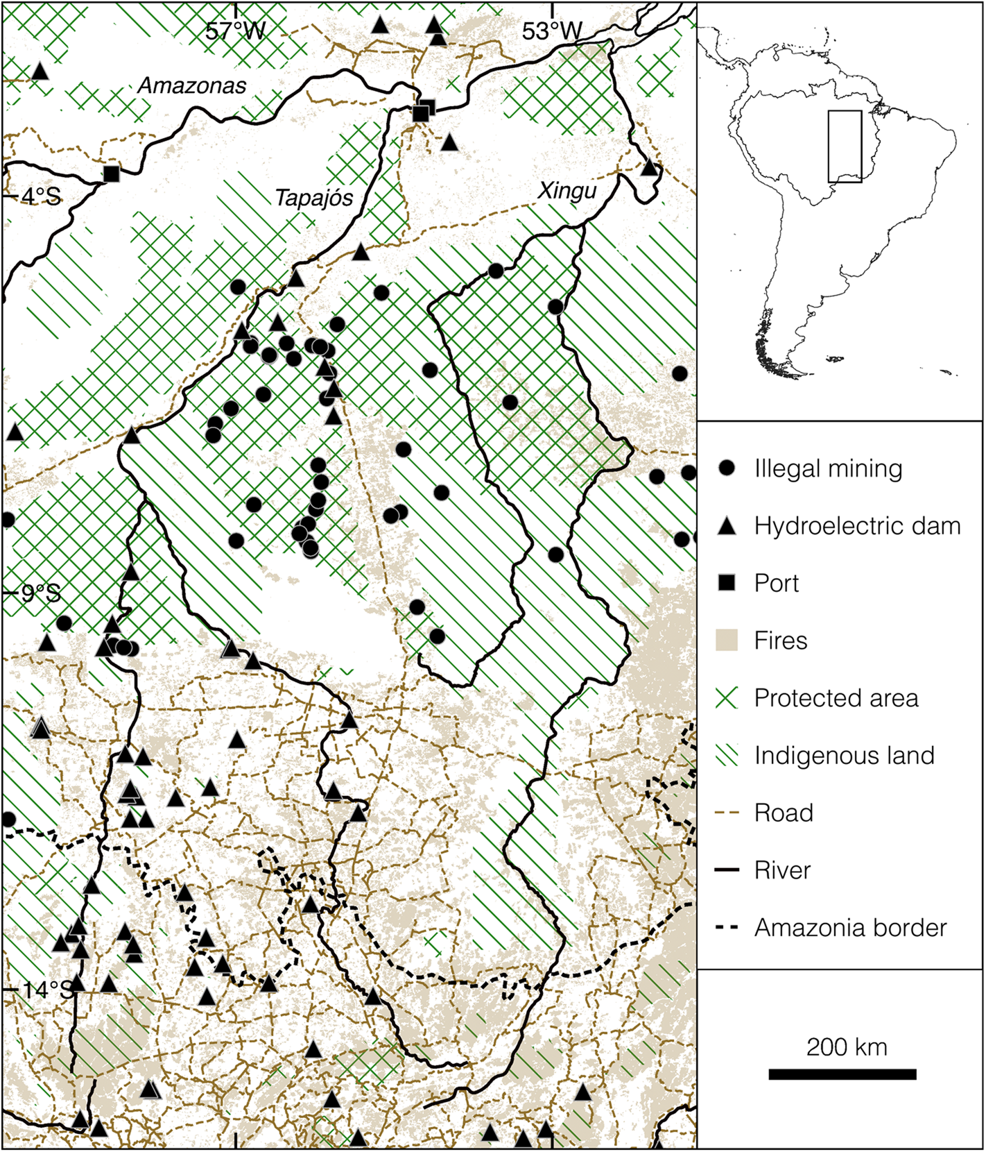 Increasing fragmentation of forest cover in Brazil's Legal