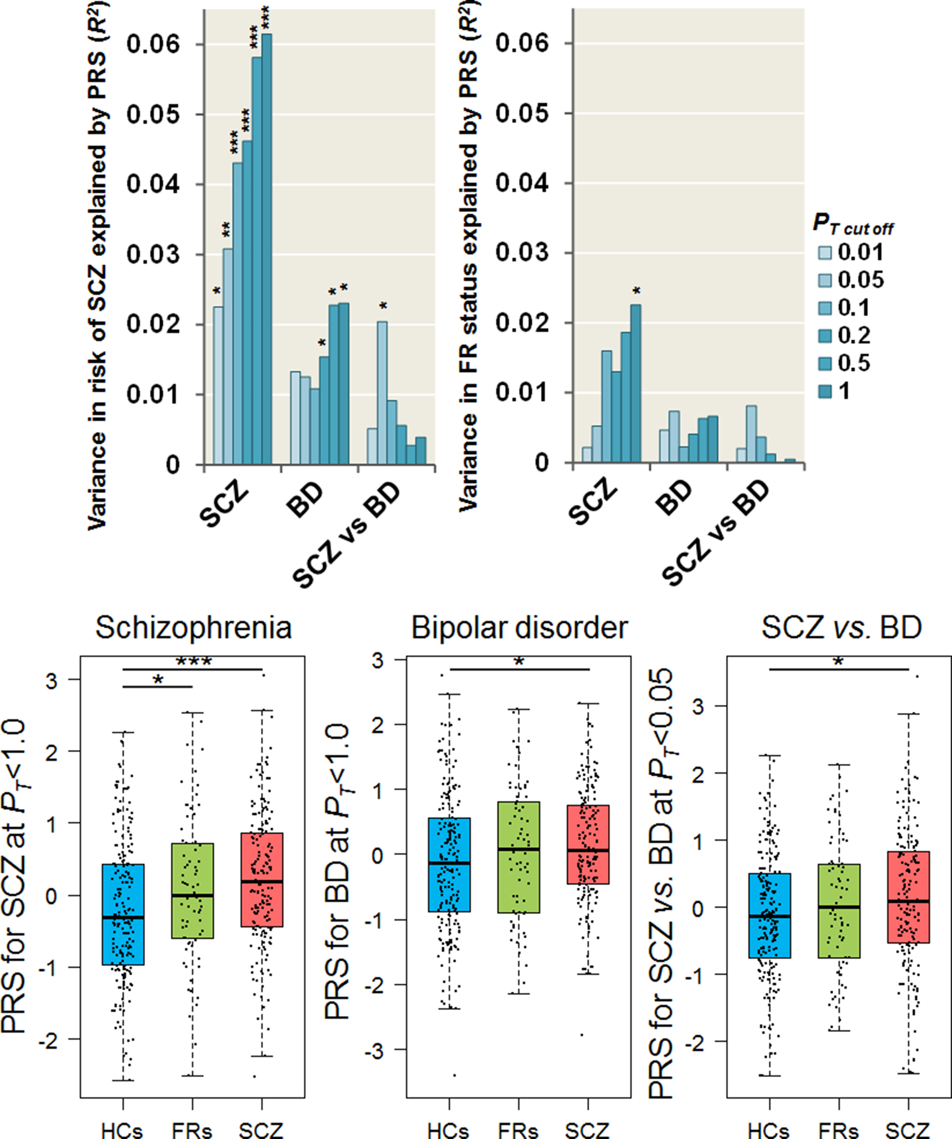 Cognitive performances across individuals at high genetic risk for