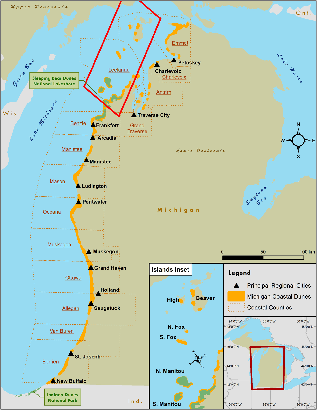 The geography and progression of blowouts in the coastal dunes along the  eastern shore of Lake Michigan since 1938 | Quaternary Research | Cambridge  Core