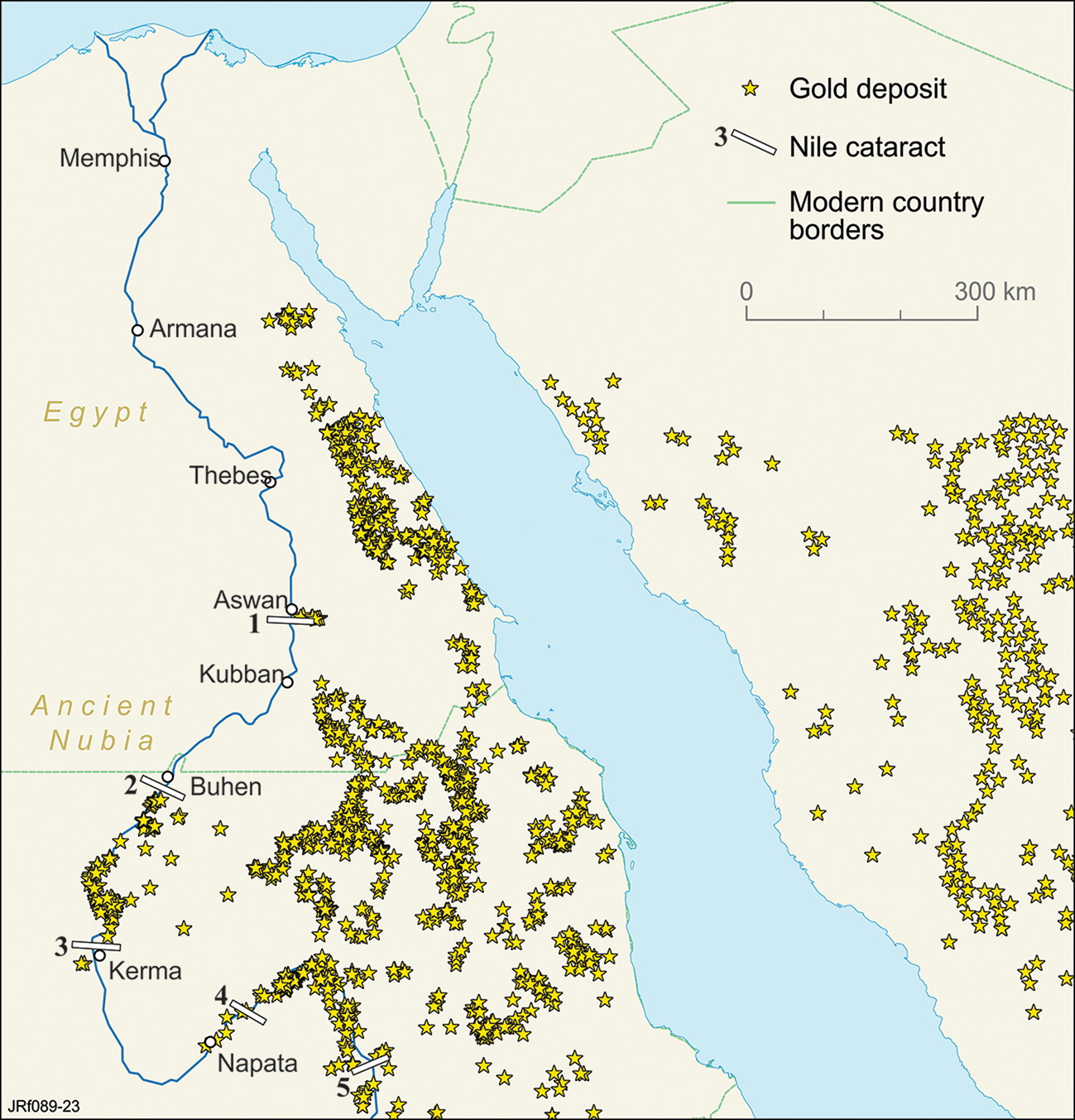 Map of Nubia, 500 BCE: An Independent Civilization