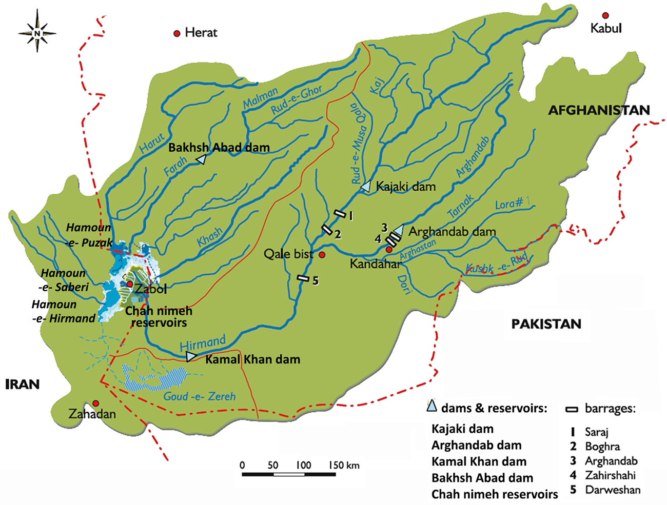 Helmand River Map