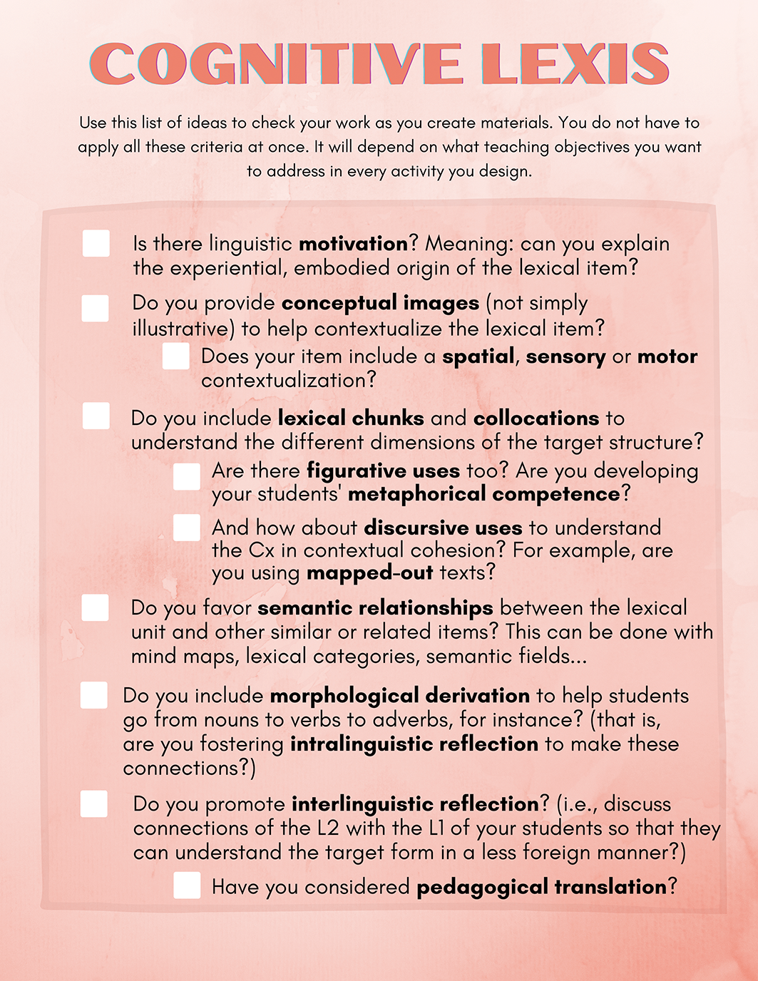 Applied Cognitive Linguistics and L2 Instruction