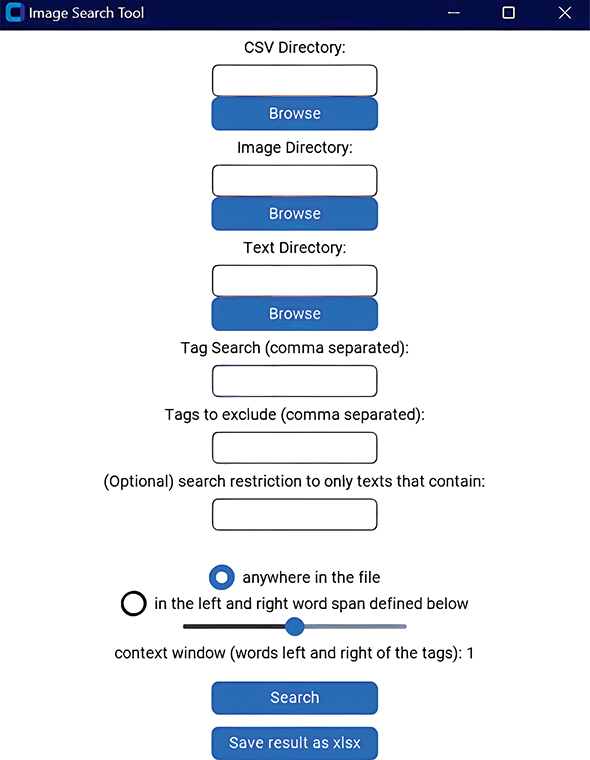 A screenshot of the Image Tag Explorer interface. See long description.