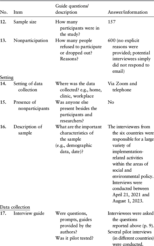 A table presents the details for the research team, study design, and analysis. See long description.