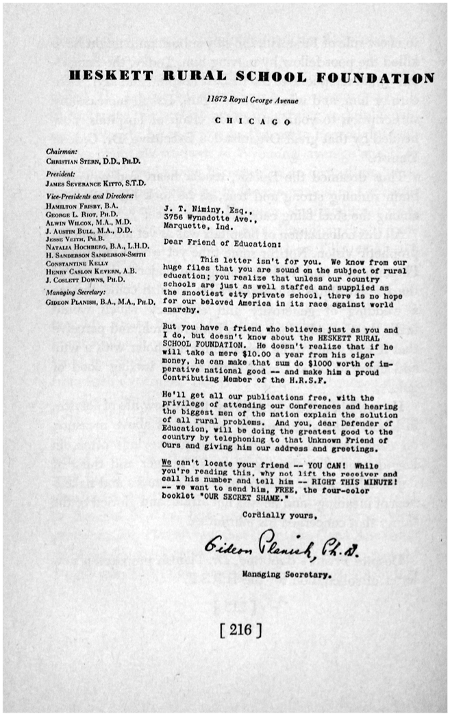 A memorandum with letterhead. The bureaucratic text is striking, because it is placed in a fictional context, that is, the novel Gideon Planish by Sinclair Lewis. See long description.