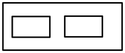A wide rectangle encloses two smaller rectangles, side-by-side.