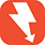 An icon depicting a downward-pointing arrow shaped like a thunderbolt.