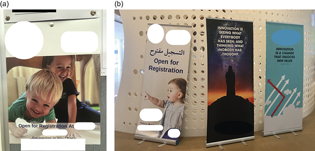 Examples of bilingual and monolingual signs. See long description.