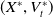 left parenthesis upper X Superscript asterisk Baseline comma upper V Subscript t Superscript asterisk Baseline right parenthesis