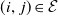 left parenthesis i comma j right parenthesis element of script upper E
