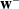 bold w Superscript minus