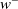 w Superscript minus