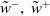w overtilde Superscript minus Baseline comma w overtilde Superscript plus