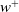 w Superscript plus