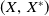 left parenthesis upper X comma upper X Superscript asterisk Baseline right parenthesis