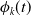 phi Subscript k Baseline left parenthesis t right parenthesis