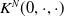 upper K Superscript upper N Baseline left parenthesis 0 comma dot comma dot right parenthesis