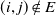 left parenthesis i comma j right parenthesis not an element of upper E
